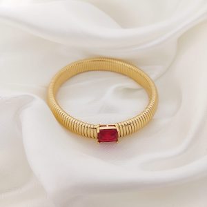 BRAZALETE RAYAS 10 MM CON CIRCONIA COLOR