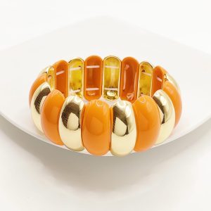 PULSO ELASTCO DONA EN GAJOS ORO/COLOR