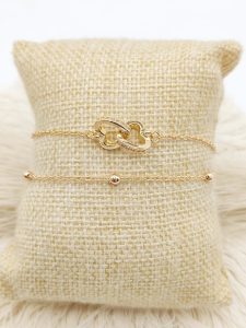 PULSO DOBLE CADENA DIJE PAVE CIRCONIA