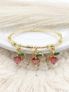 ARO ABIERTO DIJE NARANJAS CIRCONIAS