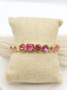 PULSO CRISTALES GEOMETRICOS ELASTICO COLORES