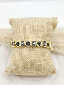 PULSO CUADRADO CON PERLAS ELASTICO