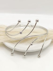 BRAZALETE ANTE 3 ALAMBRES ENCONTRADOS CZ