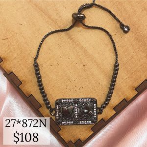 PULSERA BOLITA PLACA CORAZ?N Y ARCOIRIS