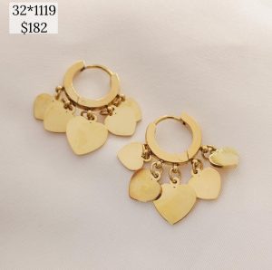 arete aro con circulos colgando