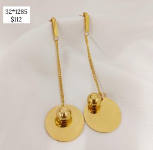 ARETE LARGO CADENA CIRCULO Y ZIRCONIA