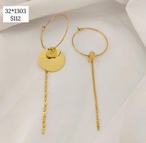 ARETE LARGO CIRCULO PLATILLO CHICO Y GRANDE