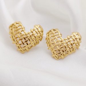 ARETE CORAZON TEJIDO