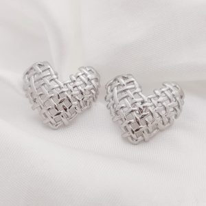 ARETE CORAZON TEJIDO