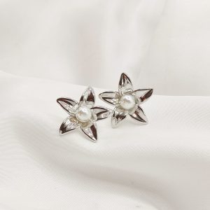ARETE FLOR ESTRELLA CENTRO PERLA