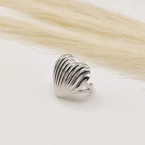 ANILLO RAYADO CONCHA CORAZON