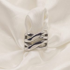 ANILLO DOBLE BARRAS EN X CRUZADAS