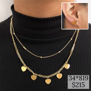 SET CORAZONSITOS DOBLE CAD, PLANCHADA Y BOLITAS