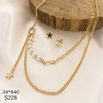 SET OVALO BRILLOS PERLAS Y ESTRELLAS