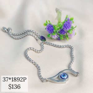 PULSERA ACERO CON BROCHE AJUSTABLE, OJO