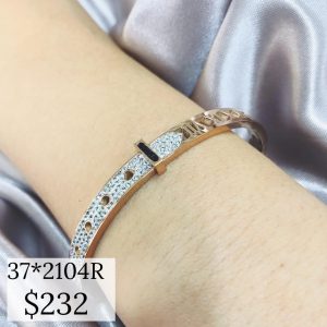 PULSO RIGIDO, CON 3 LINEAS Y BRILLOS