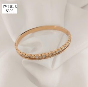 PULSERA HILERA PERLA HILERA CZ  ROSA