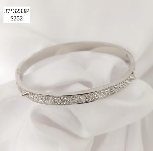 PULSERA TORNILLOS CZ PLATA