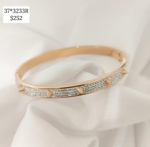 PULSERA TORNILLOS CZ ROSA