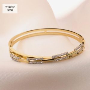 BRAZALETE  NUEMEROS ROMANOS Y RECTANGULOS BRILLOS