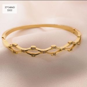 BRAZALETES ROMBOS Y CZ EN ESQUINAS