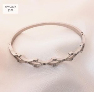 BRAZALETES ROMBOS Y CZ EN ESQUINAS