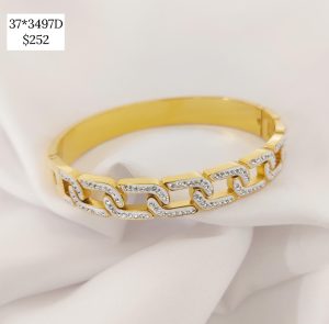 PULSO RIGIDO CADENA PLANCHADA BRILLOS