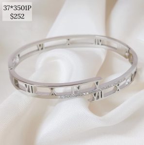 PULSO RIGIDO NUMEROS ROMANOS LINEA CENTRO BRILLOS