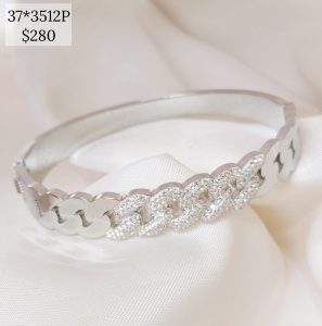 PULSO RIGIDO CAD PLANCHADA BRILLLOS ROMBO