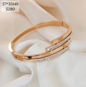 PULSO RIGIDO RAYAS DESFAZADAS LISAS Y BRILLOS