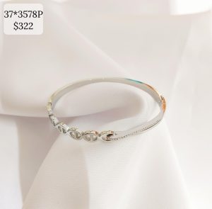 PULSO ENGRANES OVALOS CON RAYA MITAD ENTRELAZADOS