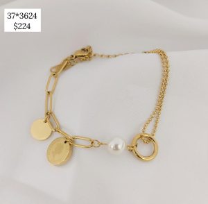 PULCERA CAD OVALOS DIJE MONEDA CON PERLA Y ARO