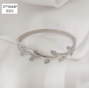 PULSO ARO CON RAMAS Y HOJAS CZ