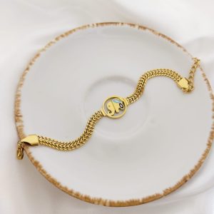 PULSERA EXTENSIBLE CADENA DIJE CIRCULO CON ELEFANTE