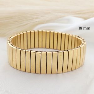 PULSO ELASTICO 18MM ENGRANE CURVO LISO