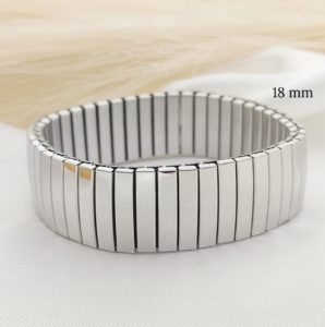 PULSO ELASTICO 18MM ENGRANE CURVO LISO