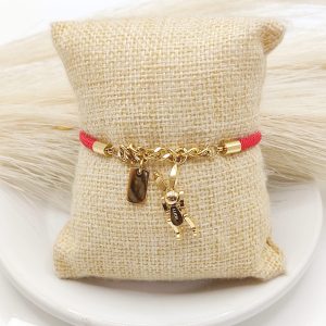 PULSO LISTON ROJO DIJE CONEJO