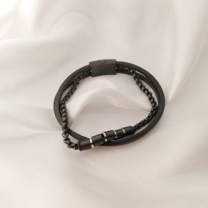 PULSO CABALLERO TRIPLE CON CADENA Y CILINDROS