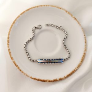 PULSO CABALLERO CON PLACA CON BORDE RECORTADO