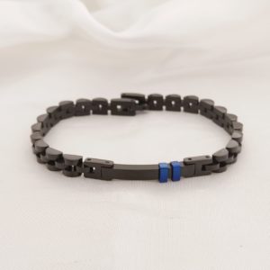 PULSO CADENA ROLEX CON BARRA LISA CON DOS RONDANAS CUADRADAS LADO