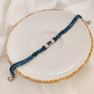 PULSO 2 LINEAS BOLITAS CON BARRA Y ANCLA