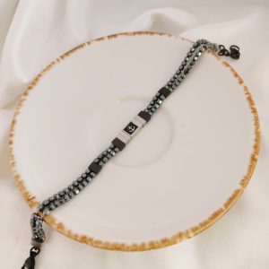 PULSO 2 LINEAS BOLITAS CON BARRA Y ANCLA