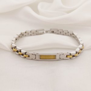 PULSO ROLEX CON PLACA AL CENTRO CON MALLA