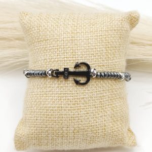 PULSERA BOLITAS Y RONDANAS Y ANCLA