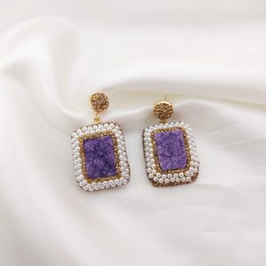 ARETE TURCO MINI PERLAS CENTRO CUARZO AZUL