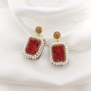 ARETE TURCO MINI PERLAS CENTRO CUARZO AZUL