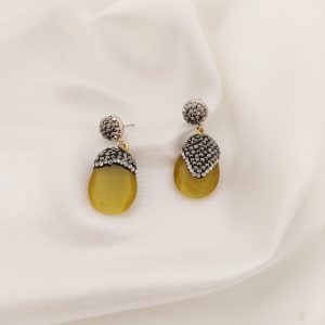 ARETE GOTA FACETADA TOP TURCO EN V