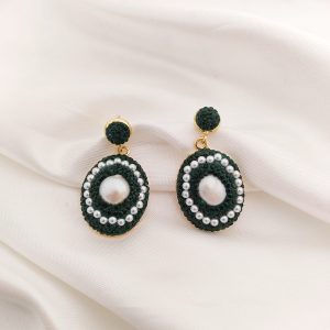 ARETE PERLA NATURAL CON ZIRCONIAS Y PERLITAS ALREDEDOR