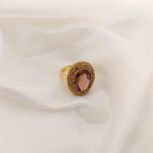 ANILLO TURCO ORO GOTA CRISTAL CRACKELADO