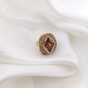 ANILLO SULTANITA ROMBO CON ZIRCONIAS